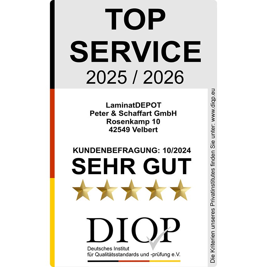 Top Service 2025 / 2026 Kundenbefragung LaminatDEPOT