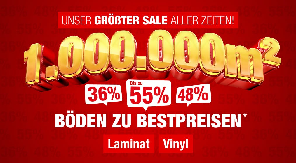 1 MIO m&sup2; B&ouml;den zu Bestpreisen.