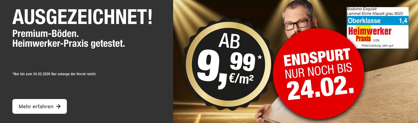 Ausgezeichnete Premiumb&ouml;den &ndash; schon ab 9,99 &euro;/m&sup2;