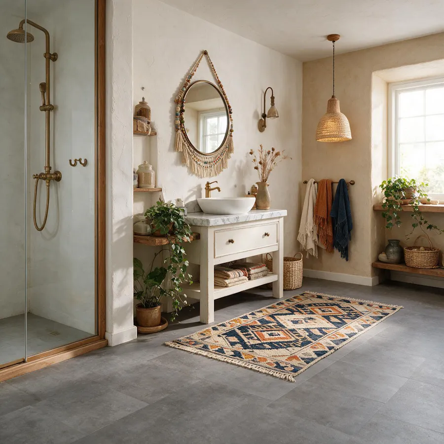Badezimmer im Einrichtungsstil Boho Chic