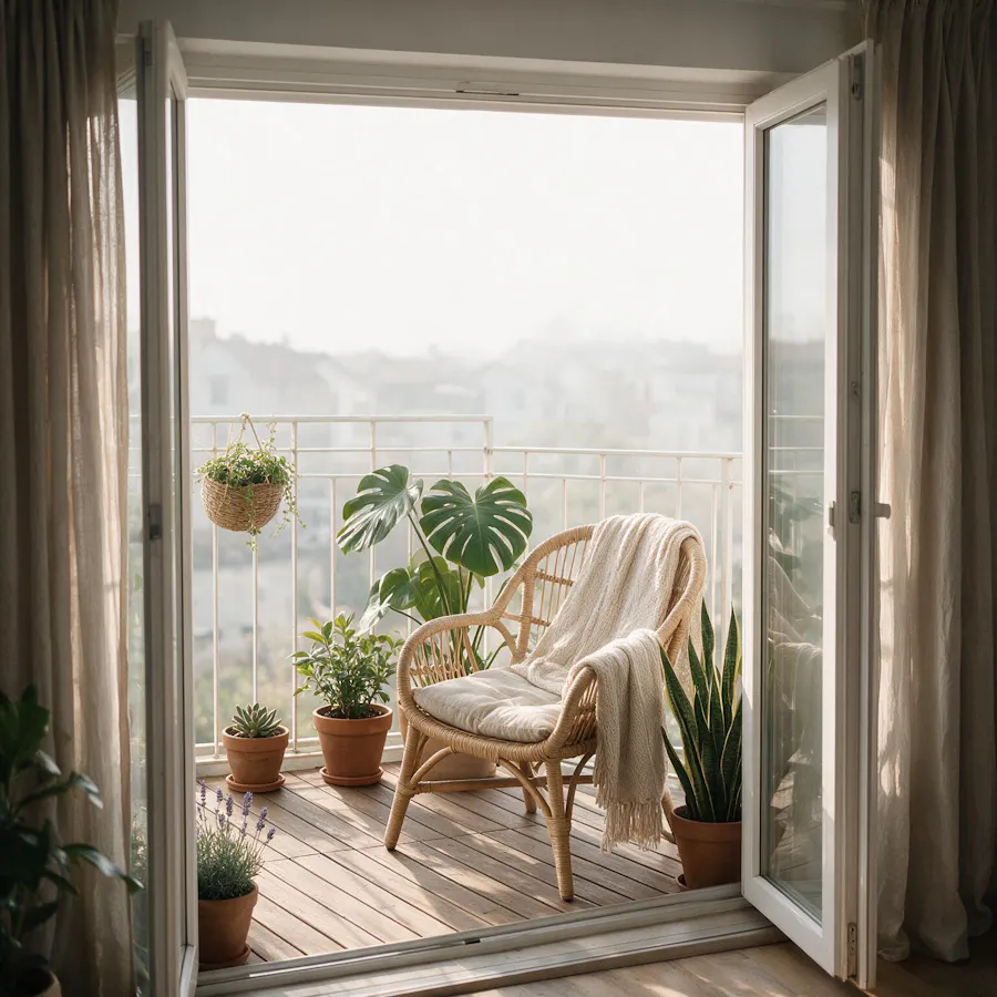 Balkon im Einrichtungsstil Boho Chic