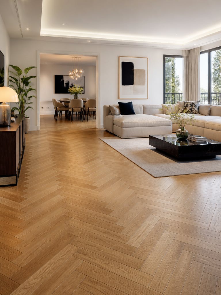Parkettboden im Wohnzimmer