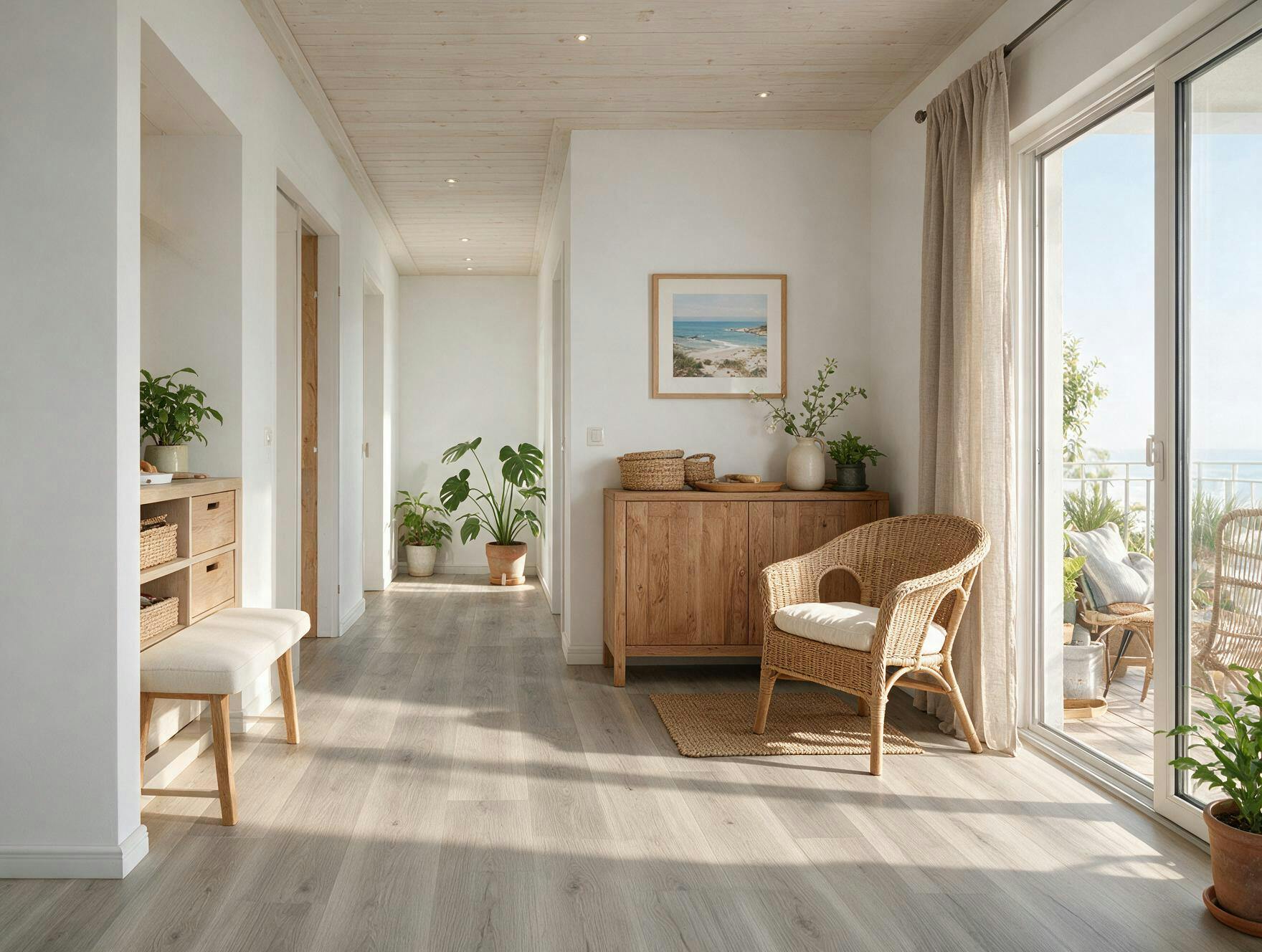 Vinylboden im Einrichtungsstil Coastal Style