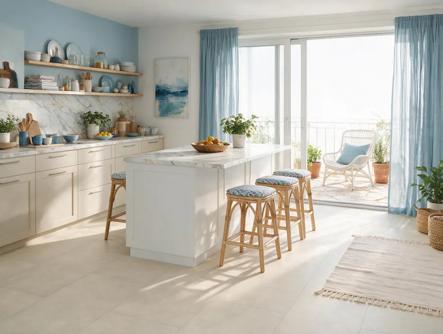 K&uuml;che im Einrichtungsstil Coastal Style
