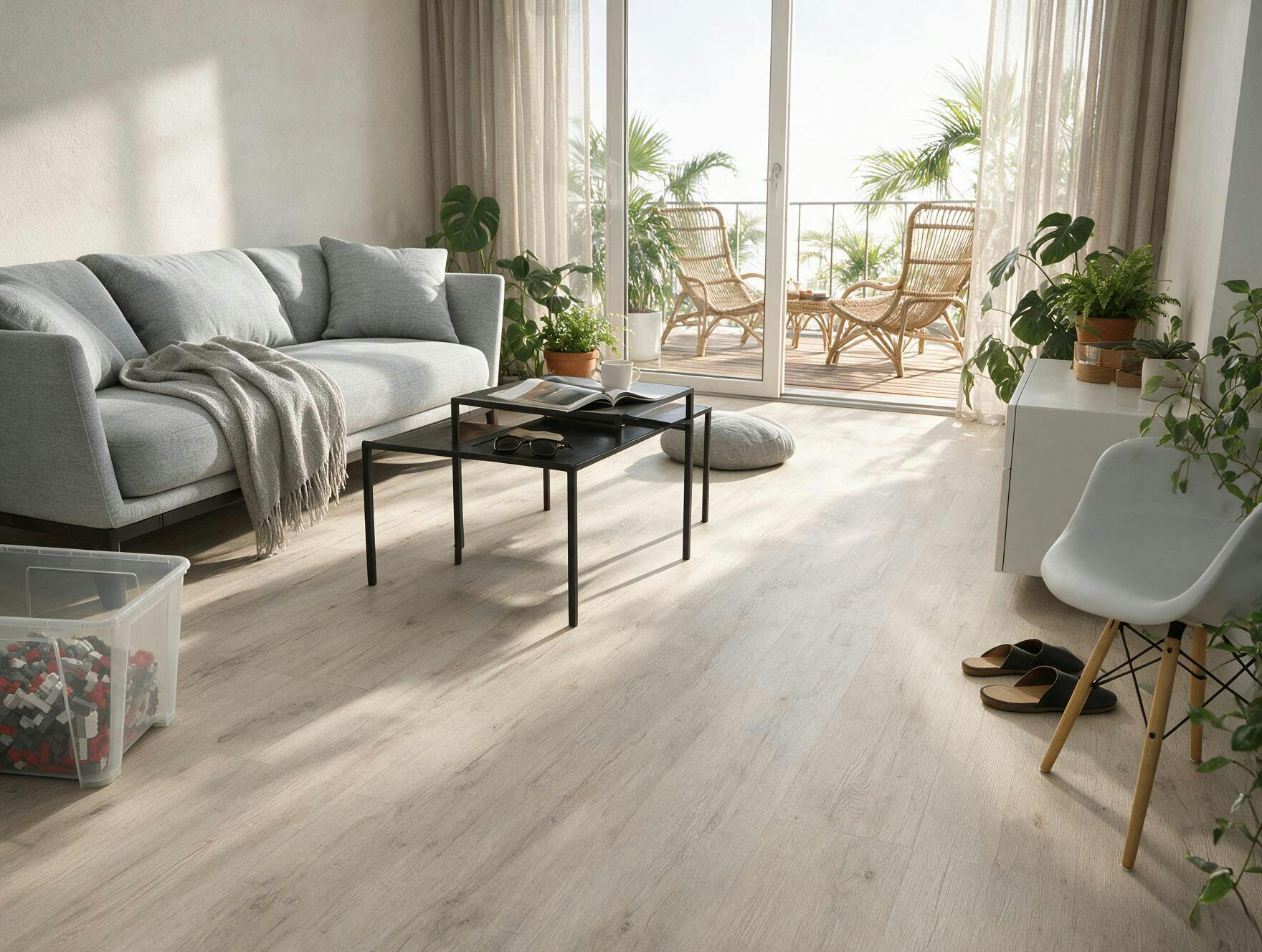 Laminatboden im Einrichtungsstil Coastal Style