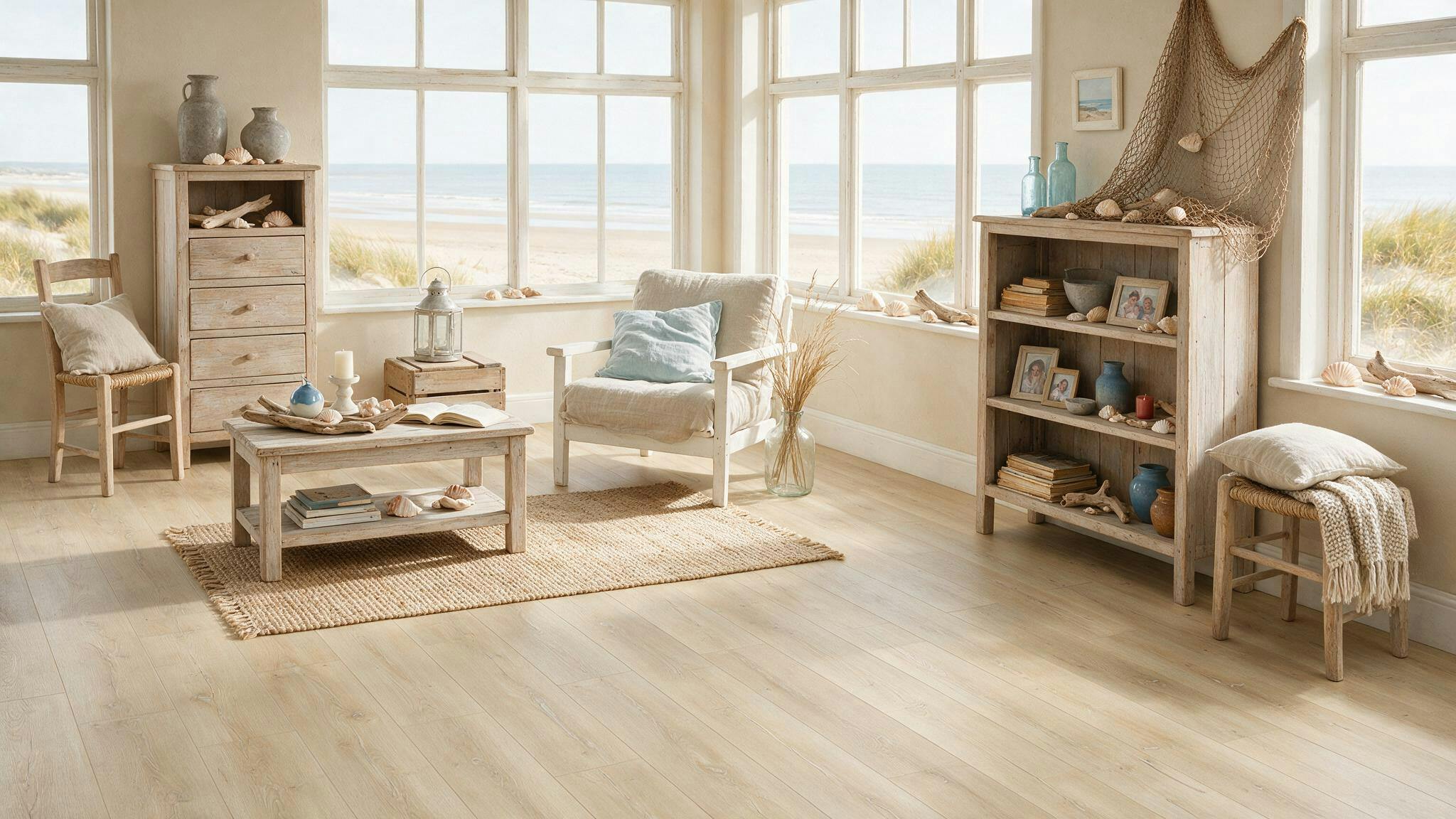 Leseecke im Einrichtungsstil Coastal Style