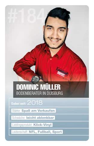 Mitarbeiter Dominic M&uuml;ller