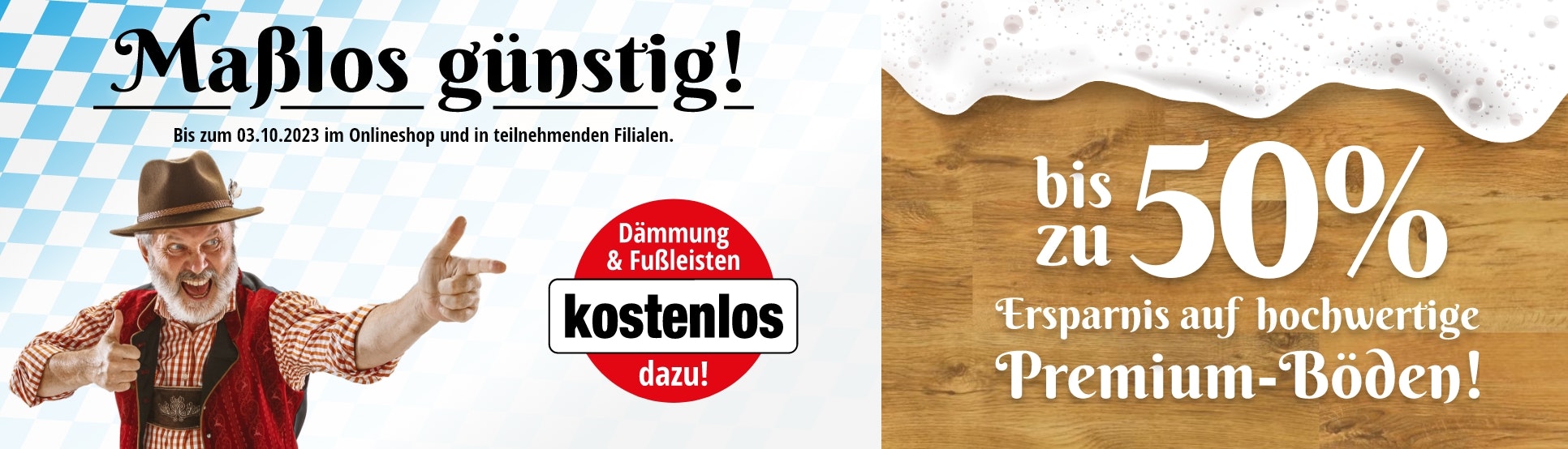 Maßlos günstig! Bis zu 50% Ersparnis auf hochwertige Premium-Böden!