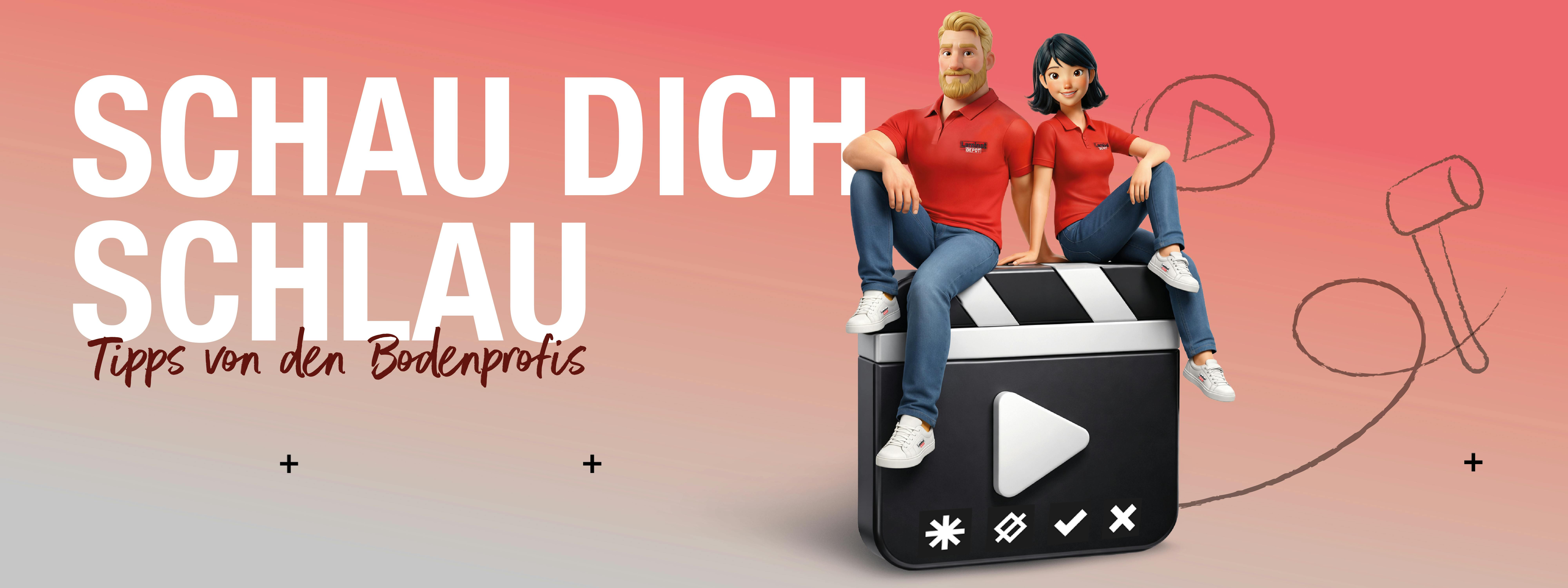 Mina und Amin sitzen zusammen auf dem Play Button.