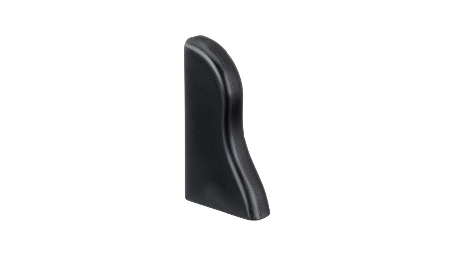 Endkappe links - Schwarz - 40 mm Produktbild Musterfläche von oben schräg zoom