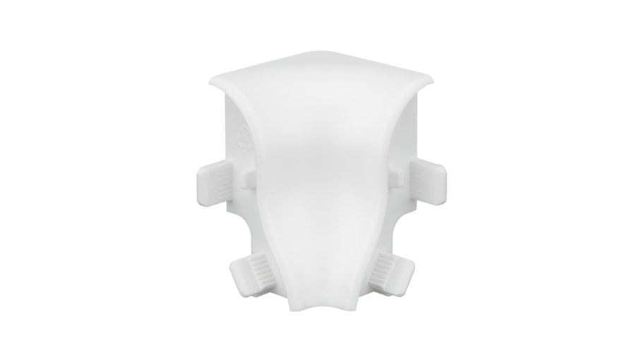 Innenecke - Weiß - 40 mm Produktbild Musterfläche von oben schräg zoom