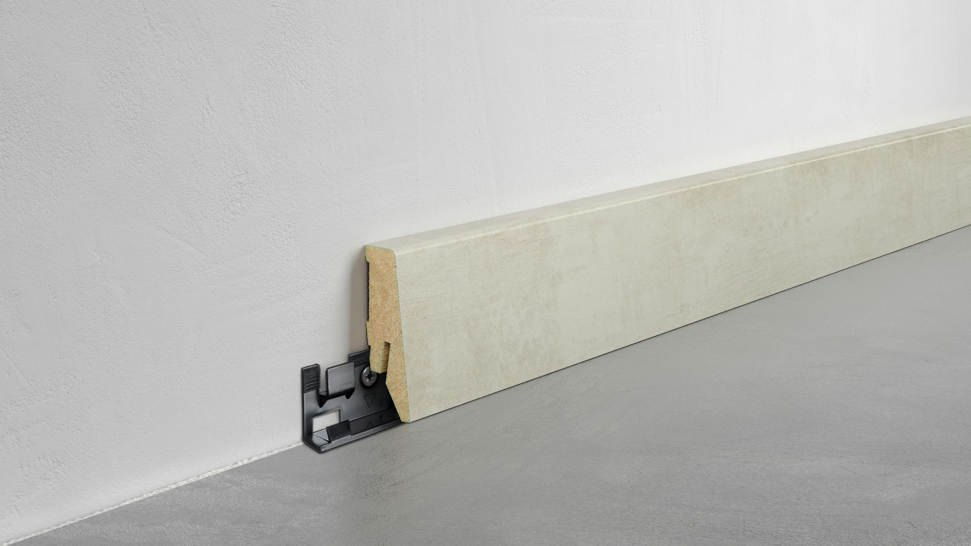 Fu&szlig;leiste Exquisit - Basalto Bianco - 58 mm Produktbild