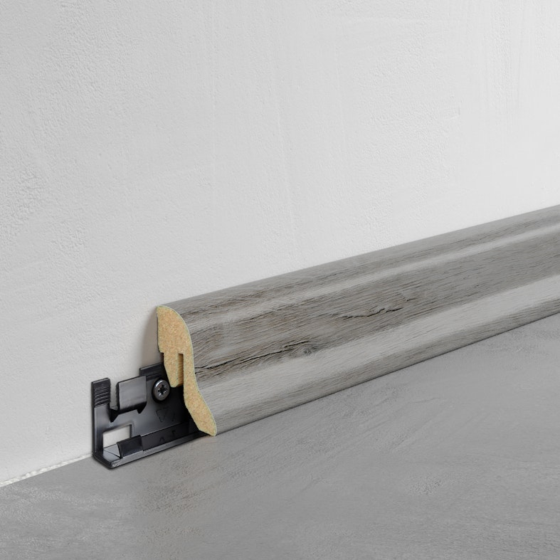 Fußleiste Klassik - Summer Oak - 40 mm Produktbild Musterfläche von oben schräg zoom