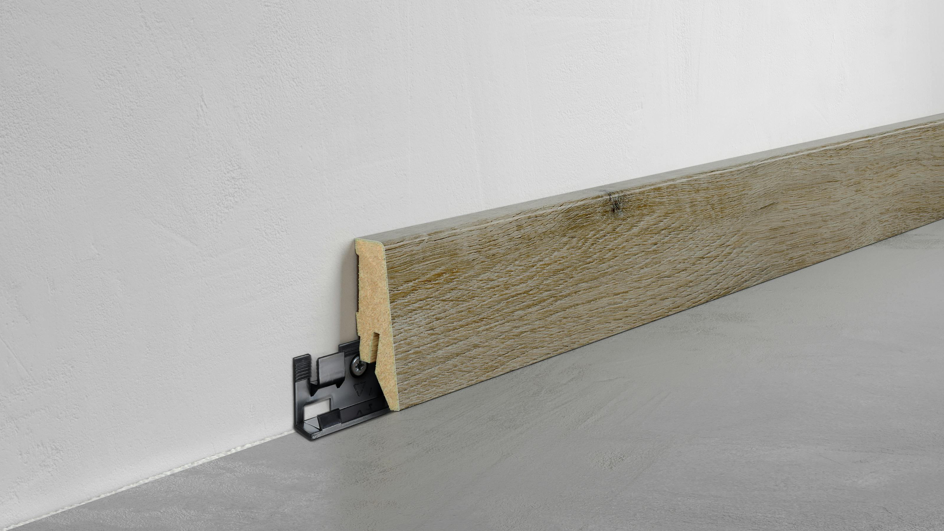 Fu&szlig;leiste Exquisit - River Oak - 58 mm Produktbild