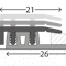 Prinz | Abschlussprofil | Alu | Silber | 2,1 x 100 cm Produktbild Wohnzimmer - Urban mit Wohnwand zoom