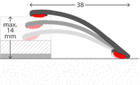 Prinz Anpassungsprofil Selbstklebend Edelstahl matt (38 x 1000 mm)