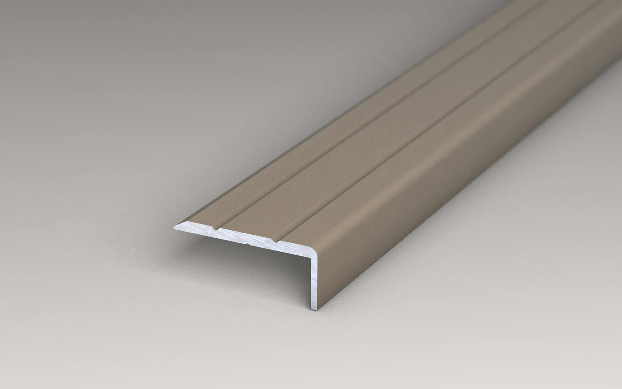 Prinz | Winkelprofil | Alu | Edelstahl matt | 2,45 x 1 x 270 cm Produktbild Musterfl&auml;che von oben schr&auml;g zoom