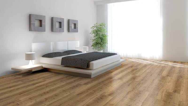 Multilayer BoDomo Premium Mellow Oak Produktbild Schlafzimmer - Urban zoom