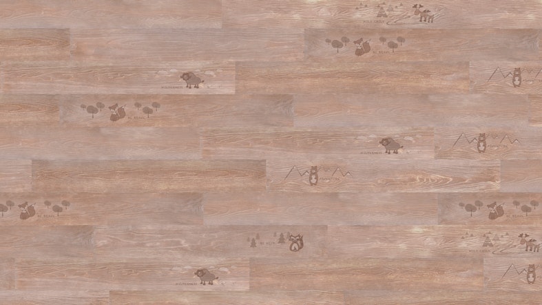 Laminat BoDomo Exquisit Foxes Produktbild Musterfläche von oben schräg zoom