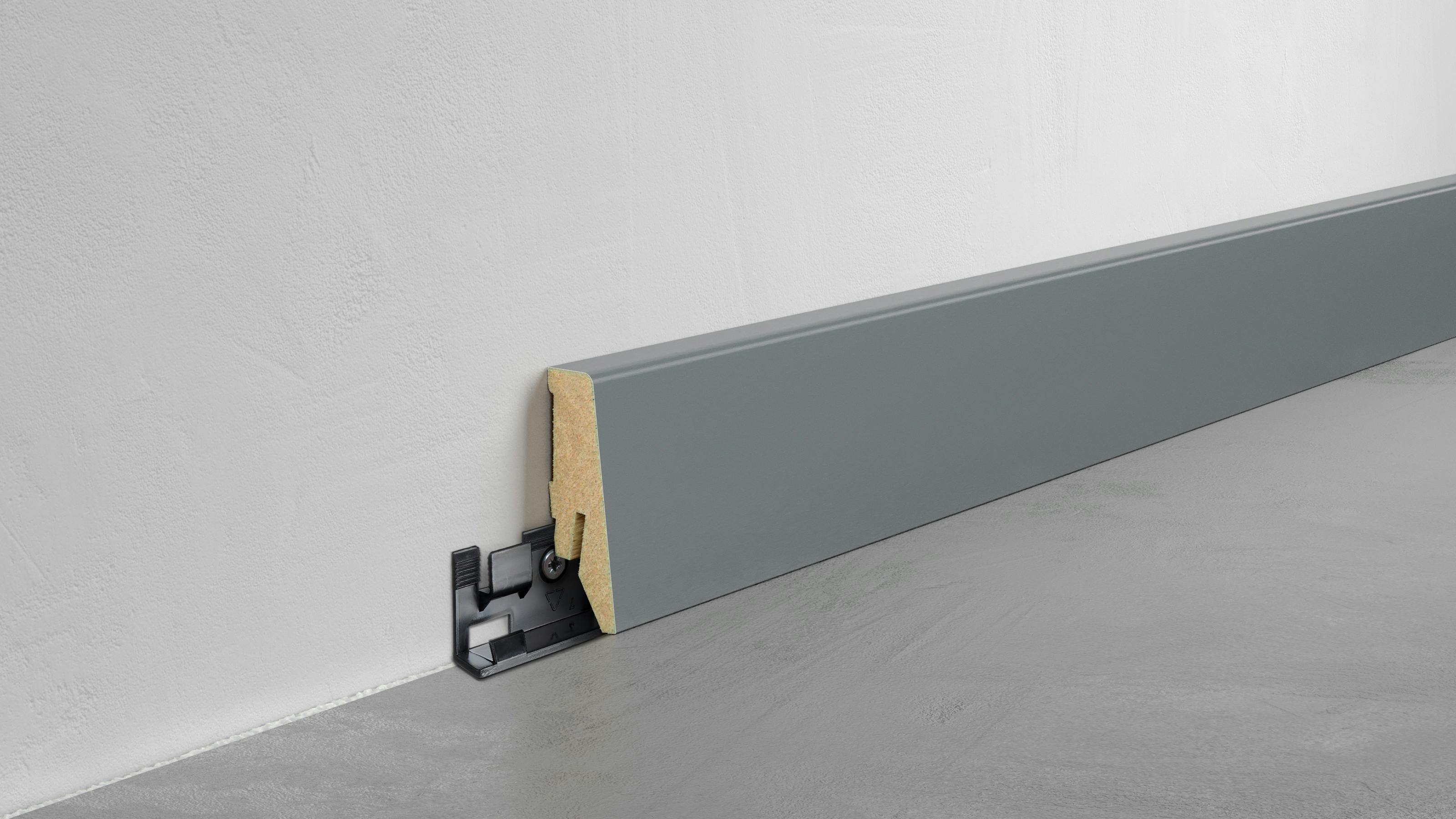 Fu&szlig;leiste Exquisit - Basaltgrau - 58 mm Produktbild