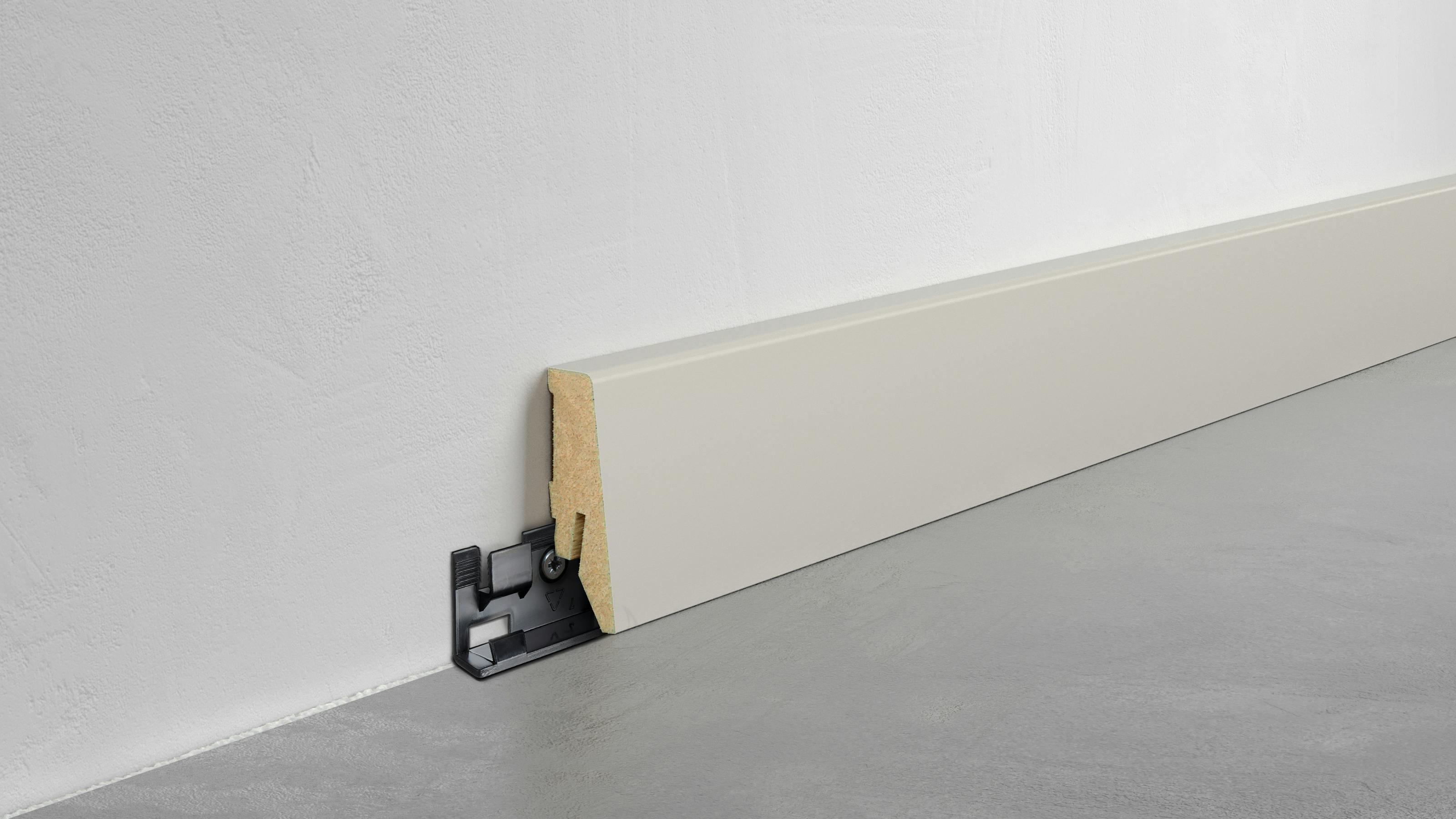 Fu&szlig;leiste Exquisit - Signalgrau - 58 mm Produktbild