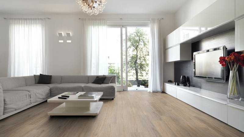 Multilayer BoDomo Exquisit Taiga Wood Produktbild Wohnzimmer - Urban mit Wohnwand zoom