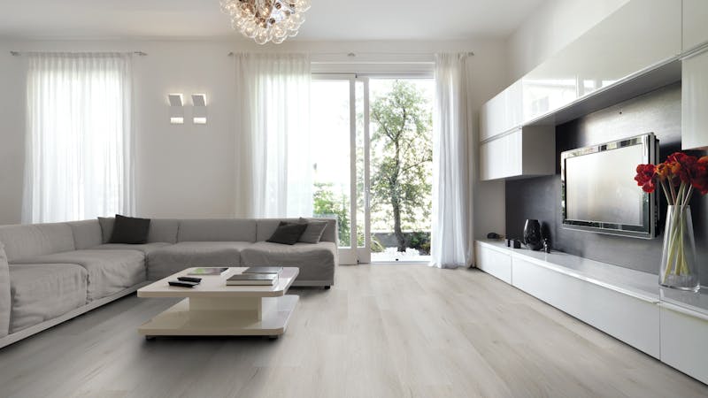 Multilayer BoDomo Premium Charwood Produktbild Wohnzimmer - Urban mit Wohnwand zoom