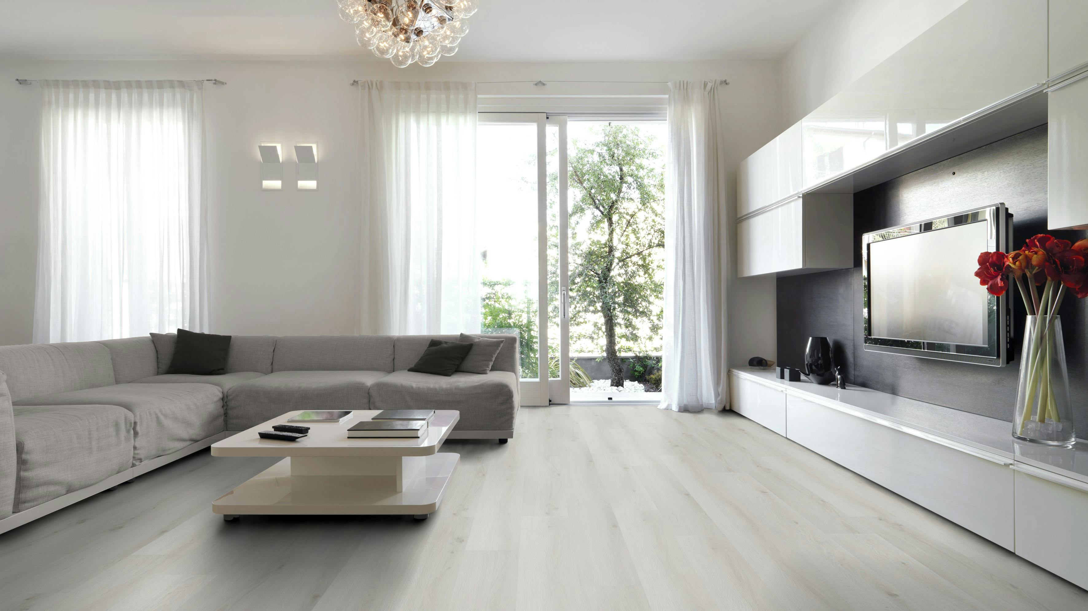 Arctic Oak Light grey Produktbild Wohnzimmer - Urban mit Wohnwand zoom