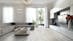 Laminat BoDomo Exquisit Silversea Oak White Produktbild Wohnzimmer - Urban mit Wohnwand zoom