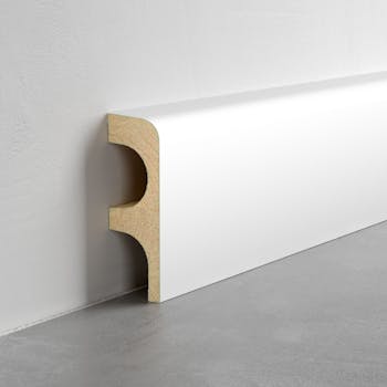 Heizrohrabdeckleiste - Weiß - Höhe: 85 mm Produktbild