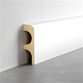 Heizrohrabdeckleiste - Weiß - Höhe: 85 mm Produktbild