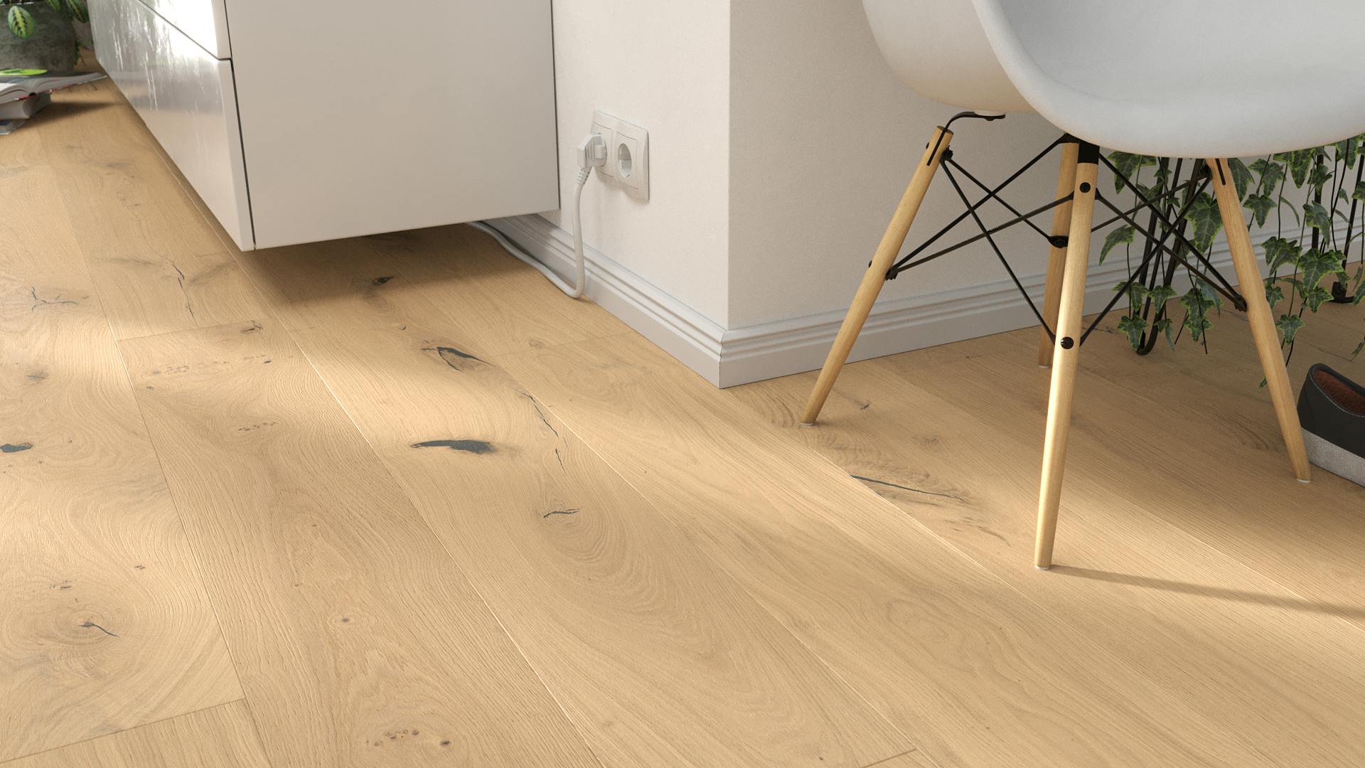 Parkett BoDomo Exquisit Murcia Produktbild Wohnzimmer - Urban mit Wohnwand zoom