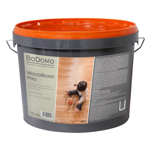 BoDomo - WoodBond-Pro - 15 kg Produktbild Musterfläche von oben schräg zoom