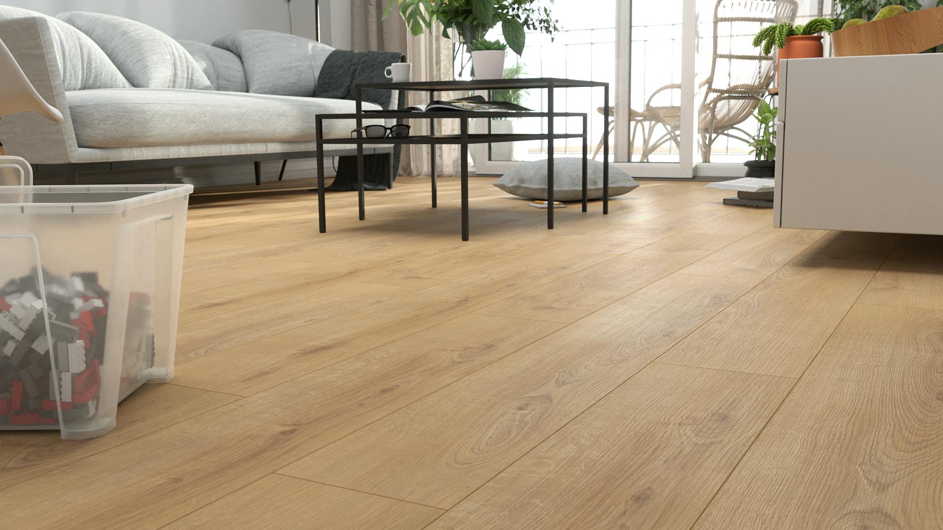 Laminat BoDomo Klassik Valley Oak natur Produktbild Schlafzimmer - Urban zoom