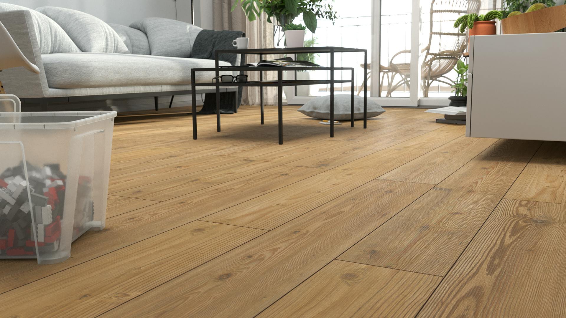 Laminat BoDomo Exquisit Steinkiefer Produktbild Schlafzimmer - Urban zoom