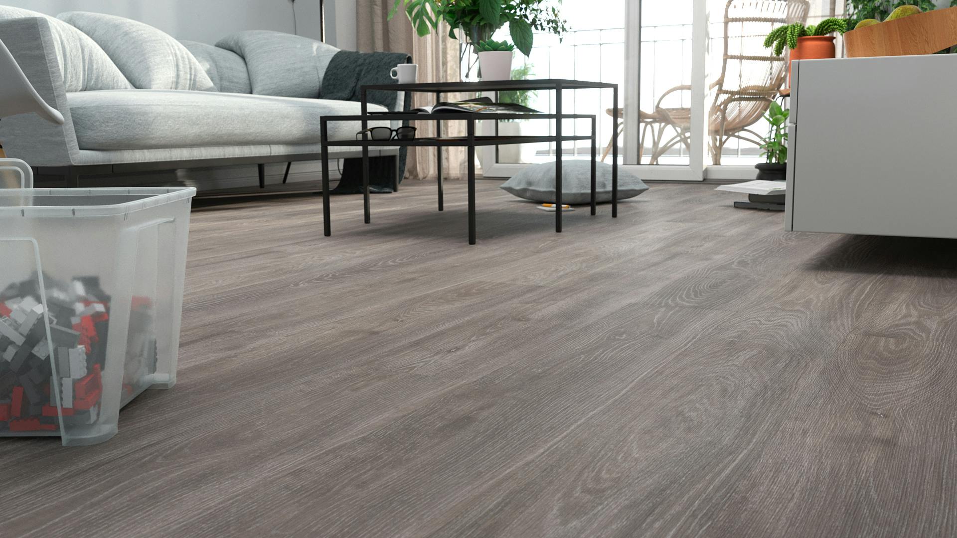 Laminat BoDomo Klassik Kalambo Oak grey Produktbild Schlafzimmer - Urban zoom