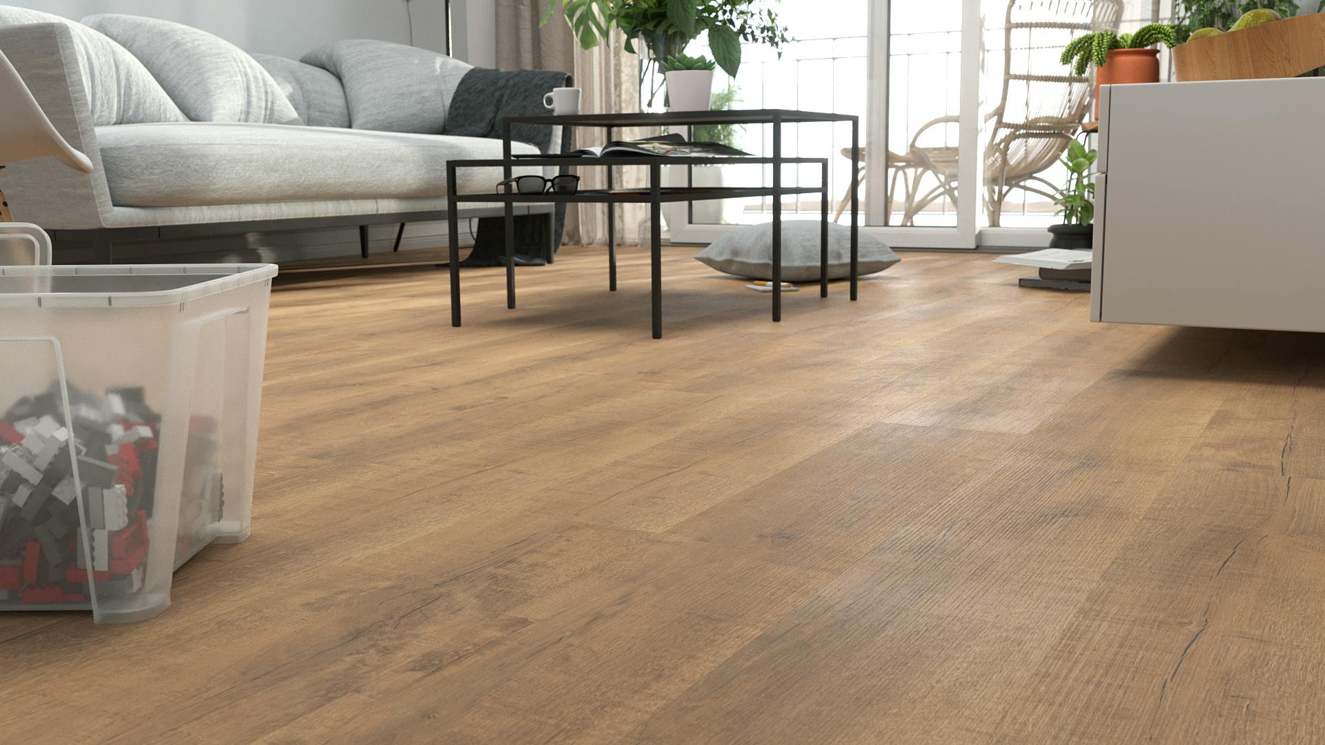 Laminat BoDomo Klassik Pune Oak vintage Produktbild Schlafzimmer - Urban zoom