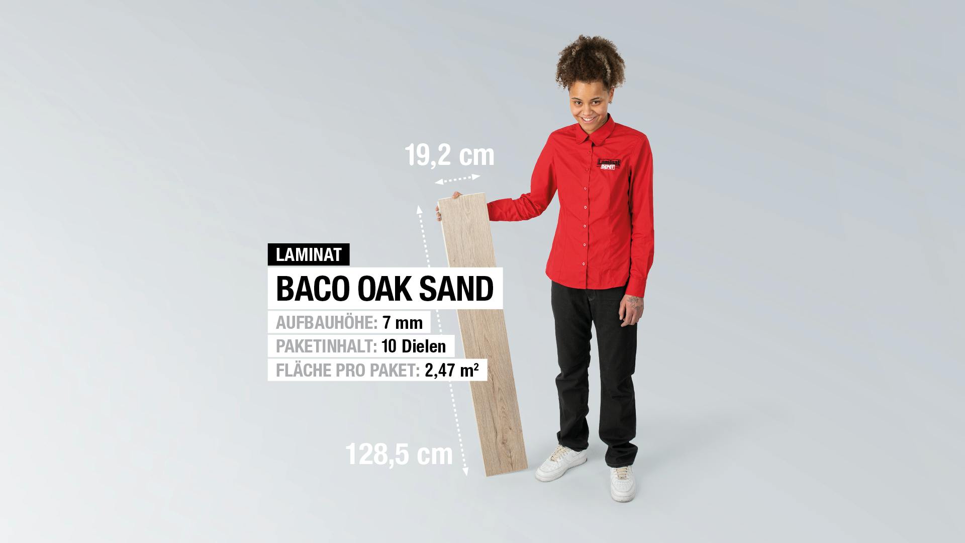 Laminat BoDomo Klassik Baco Oak sand Produktbild rendering7 zoom