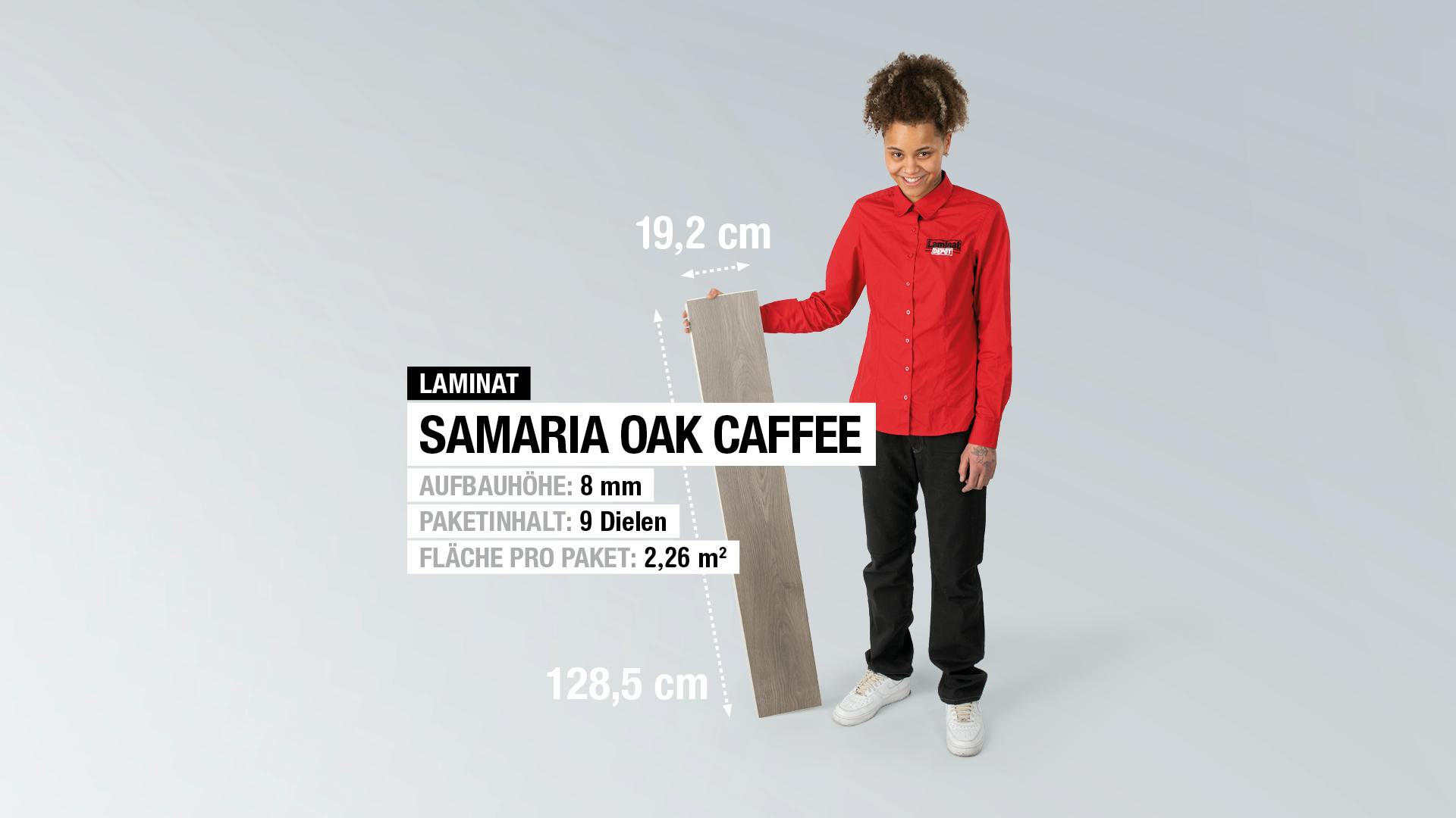 Laminat BoDomo Premium Samaria Oak caffee Produktbild rendering7 zoom