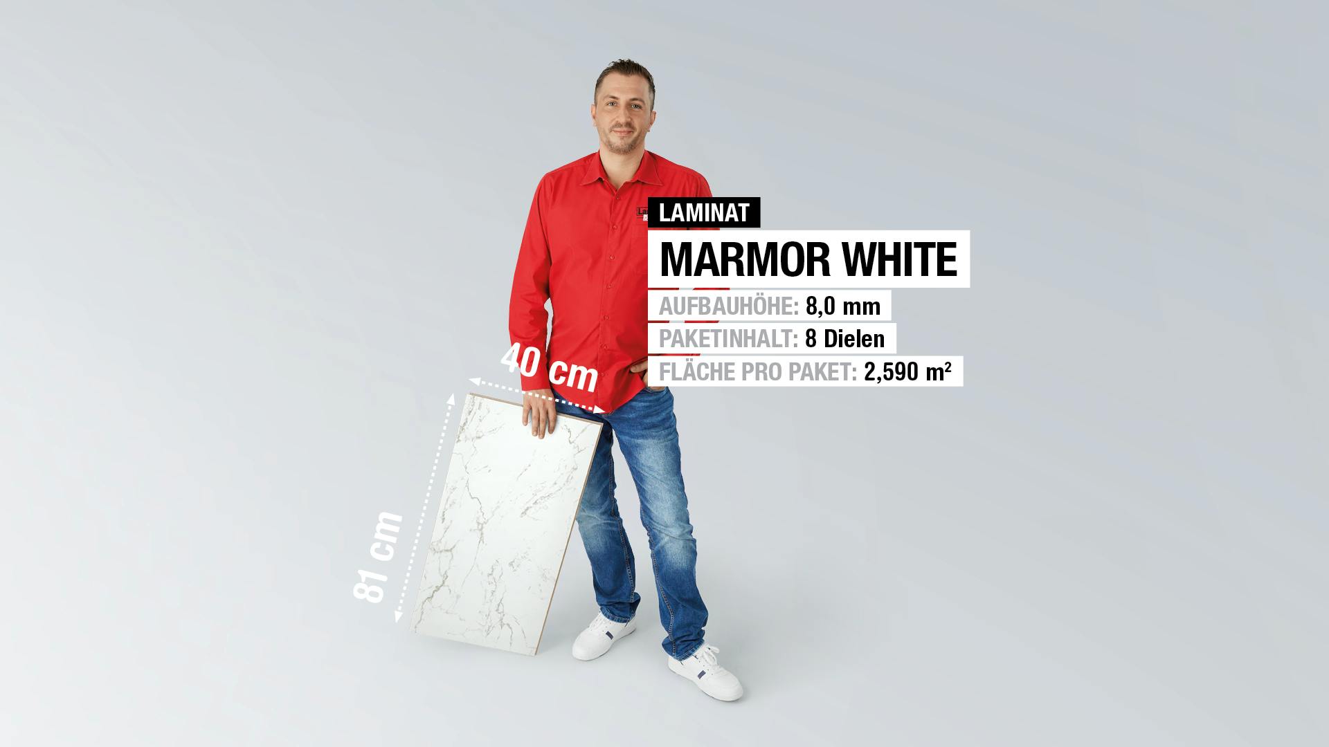 Laminat BoDomo Premium Marmor white Produktbild rendering7 zoom