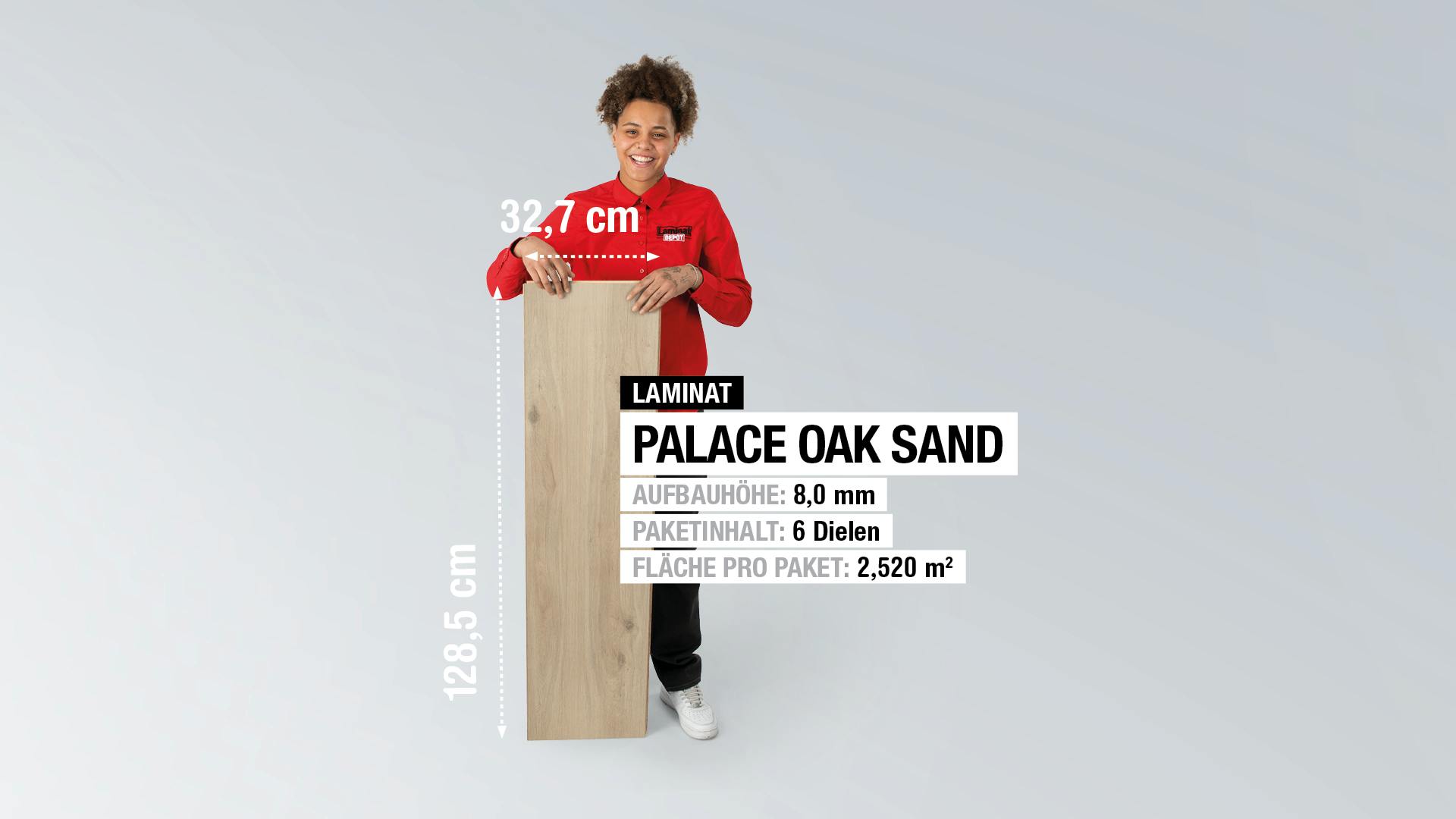 Laminat BoDomo Premium Palace Oak sand Produktbild rendering7 zoom