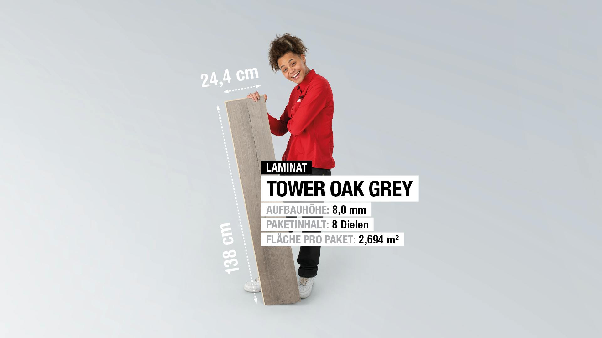 Laminat BoDomo BoDomo Premium Tower Oak grey Produktbild rendering7 zoom