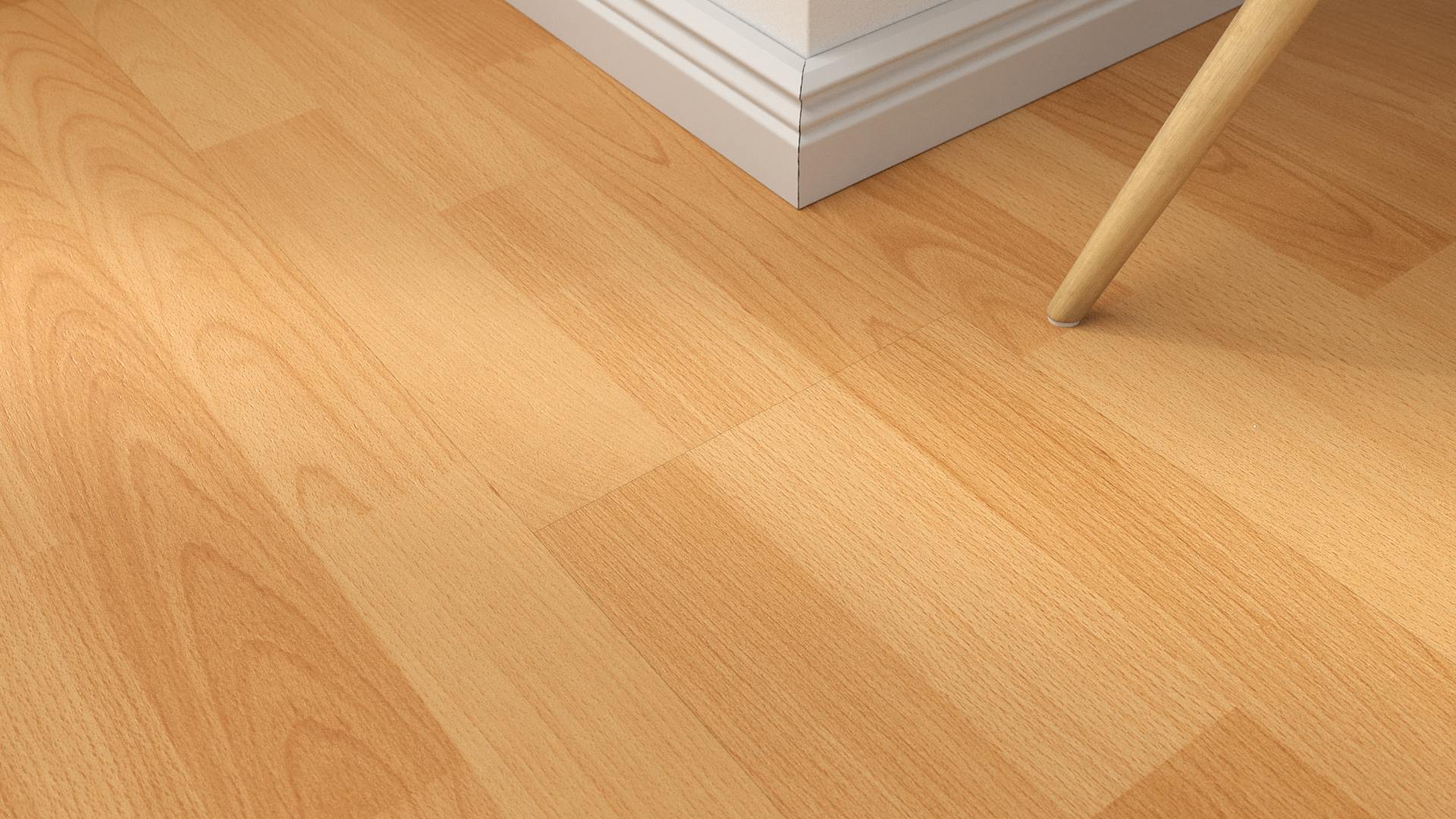 Laminat BoDomo Klassik Buche Produktbild Musterfl&auml;che von oben schr&auml;g zoom