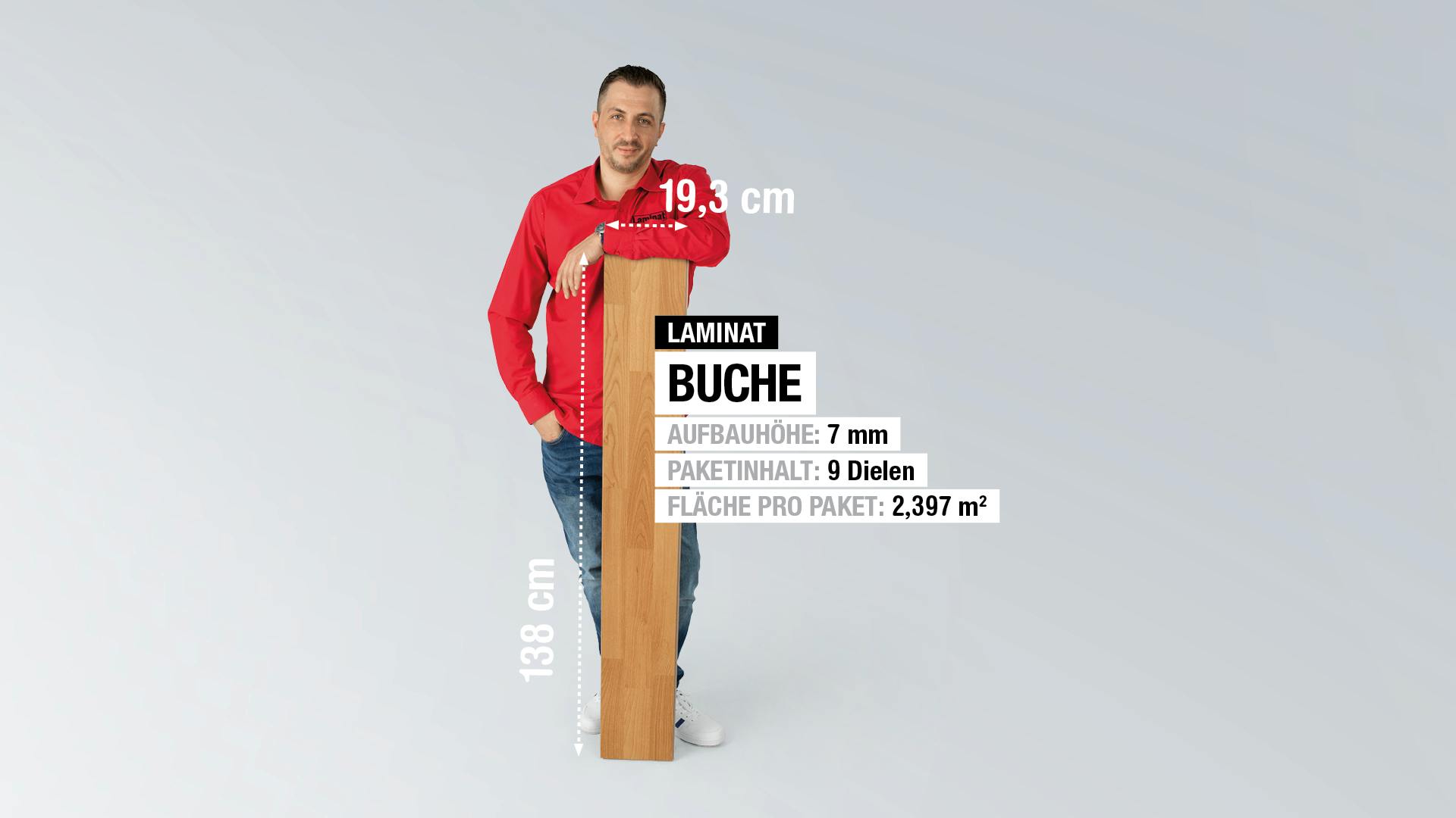 Laminat BoDomo Klassik Buche Produktbild rendering7 zoom