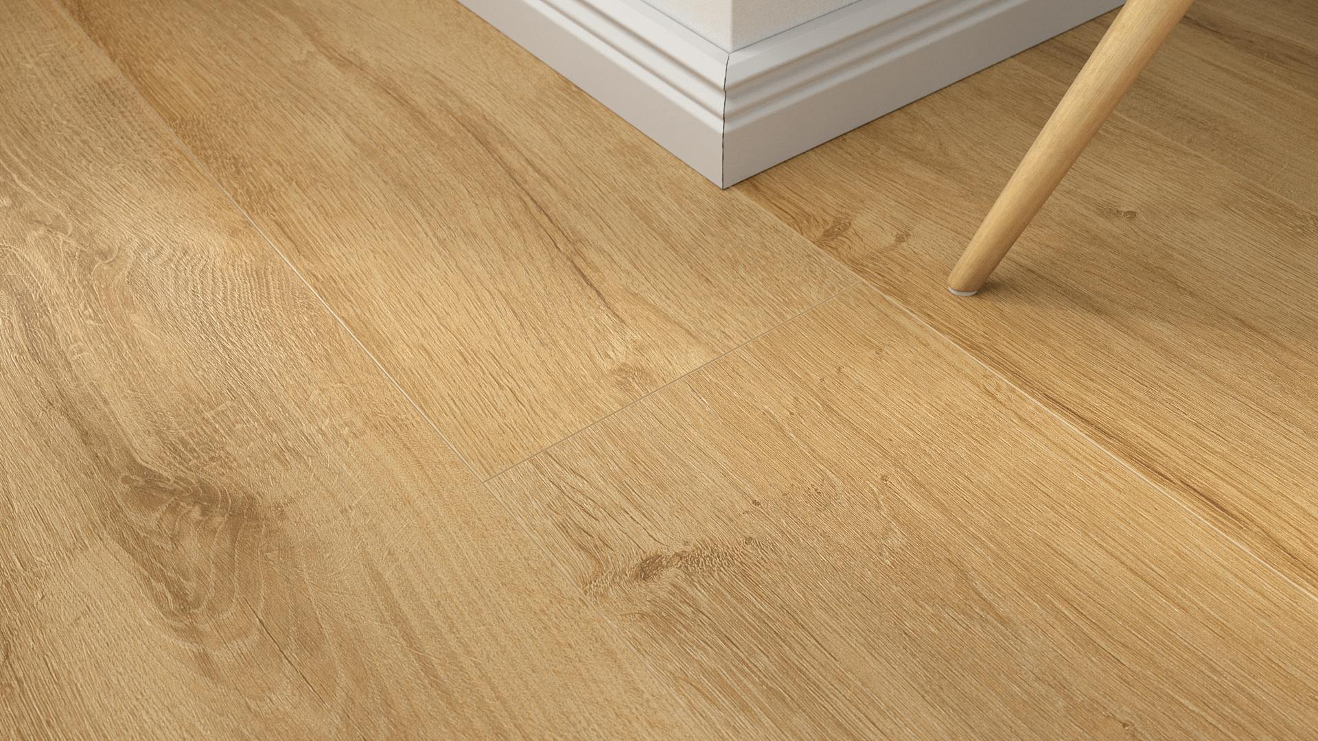 Laminat BoDomo Exquisit Cardiff Eiche natur Produktbild Musterfl&auml;che von oben schr&auml;g zoom