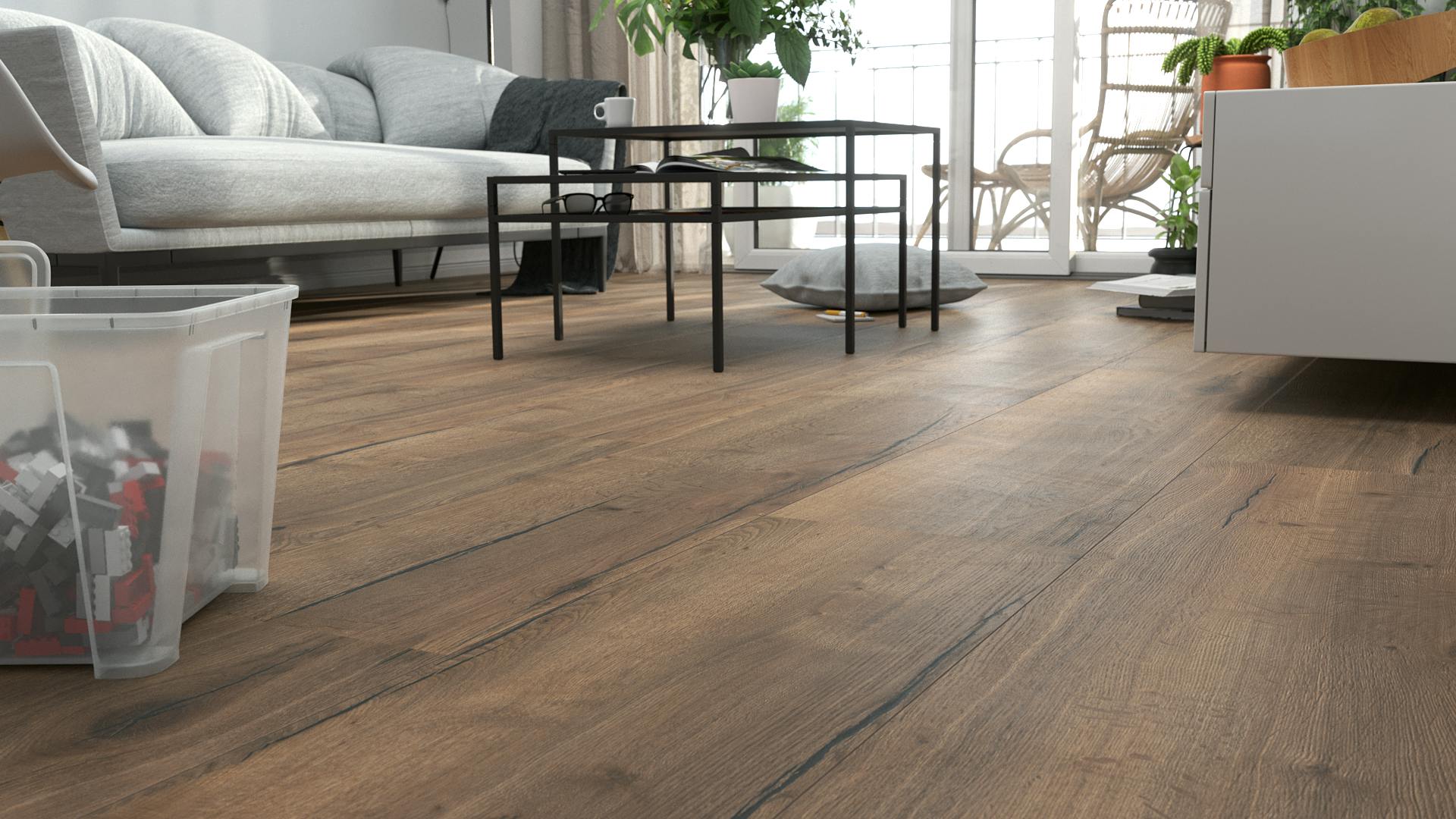 Laminat BoDomo Premium Grand Canyon Oak titan Produktbild Schlafzimmer - Urban zoom