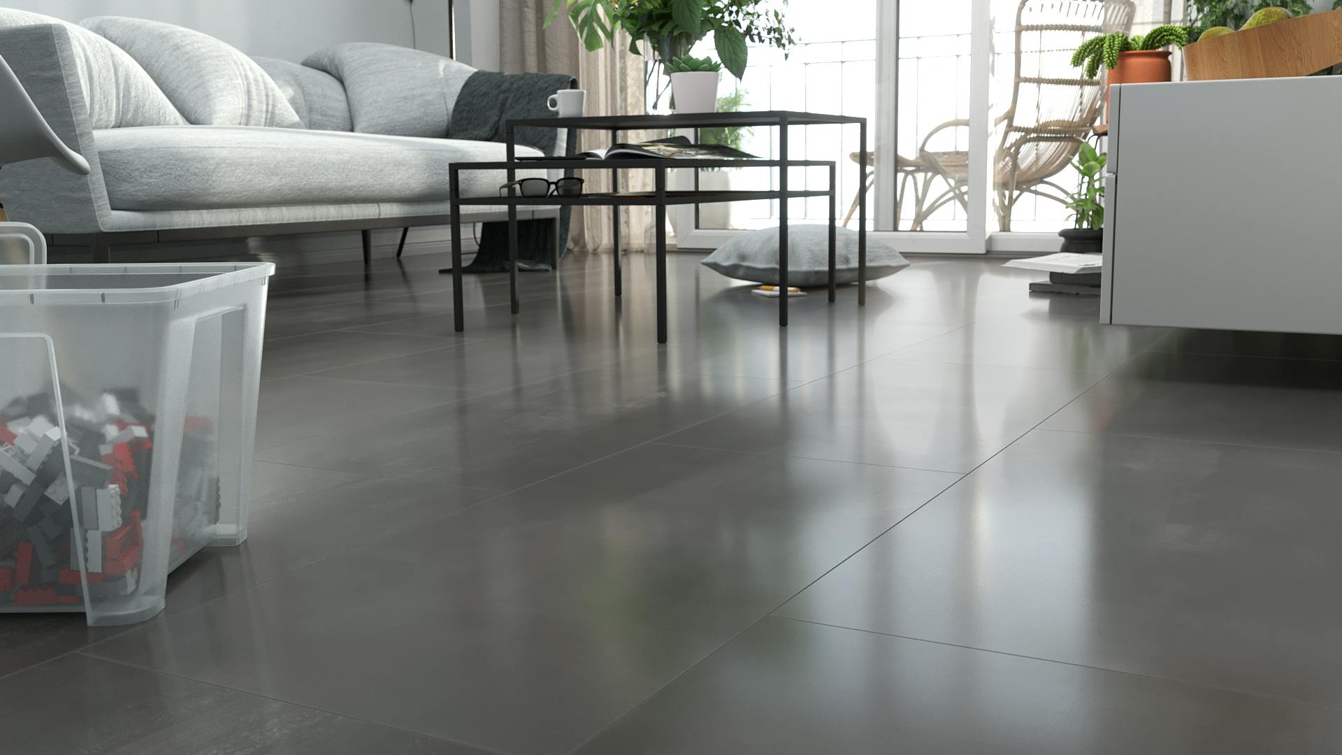 Laminat BoDomo Premium Pastell anthrazit Produktbild Schlafzimmer - Urban zoom