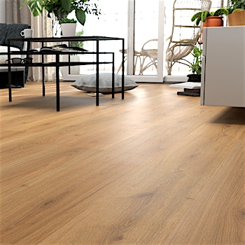 Laminat Kronotex Basic Trend Oak natur Produktbild Schlafzimmer - Urban zoom