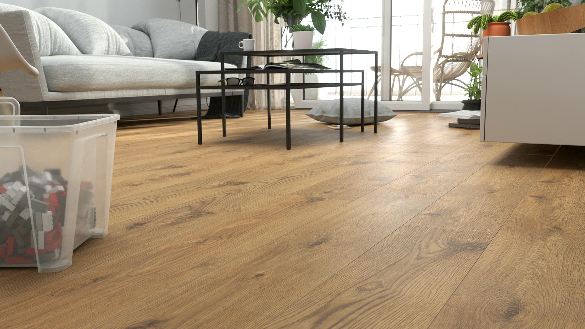 Laminat BoDomo Klassik Alpstein Eiche Produktbild Schlafzimmer - Urban zoom