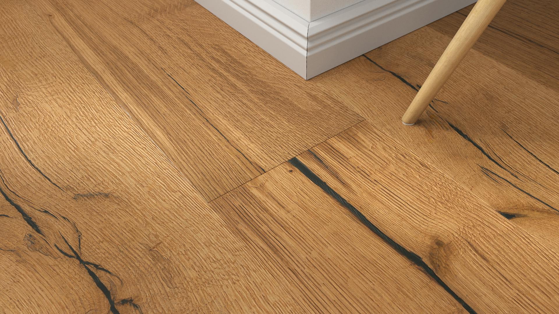 Parkett BoDomo Exquisit Palma Produktbild Musterfl&auml;che von oben schr&auml;g zoom